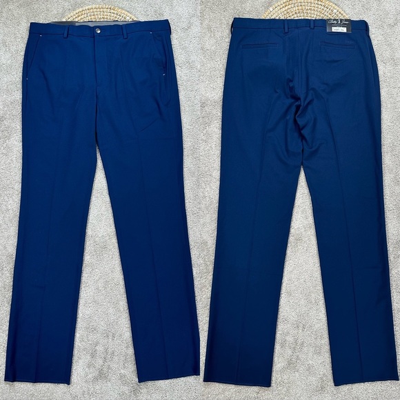 NWT Bobby Jones Golf ApparelPerformance Stretch Heather Trouser Pants Navy 38 - Picture 1 of 15